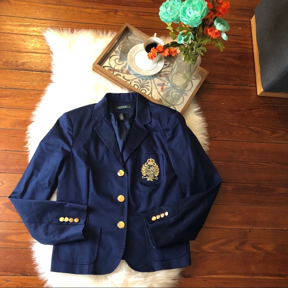 ralph lauren logo blazer